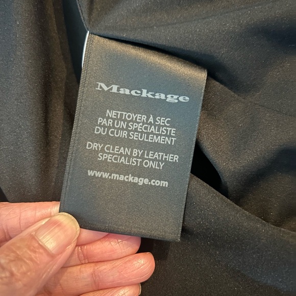 Mackage Leather Trim Zip Trench Coat - Size L - Picture 5 of 7